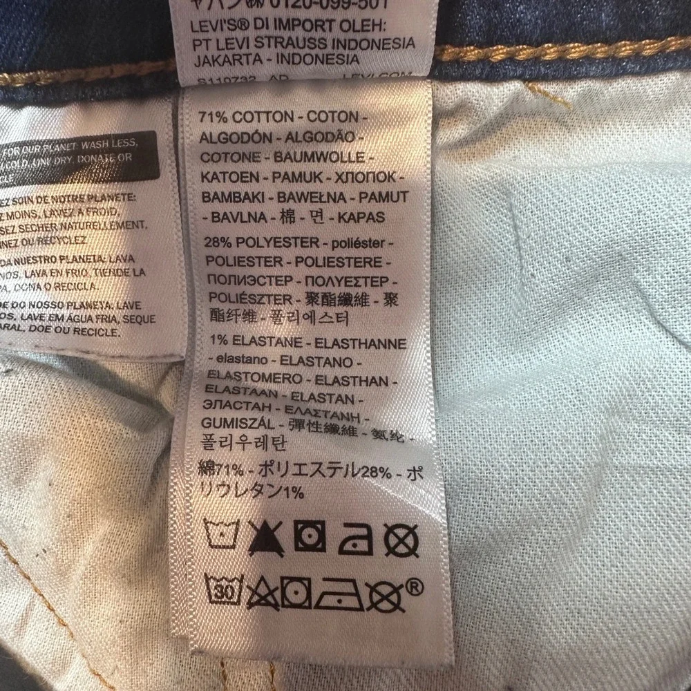Levi's 511 Jeans Mens 36x32 (35x28) Blue Slim Fit Dark Wash Stretch Denim Pants